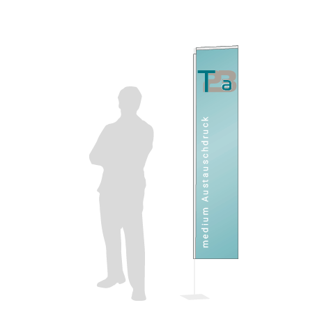 Beachflag Rechteck Austauschdruck | Medium (300 cm) | einseitig bedruckt