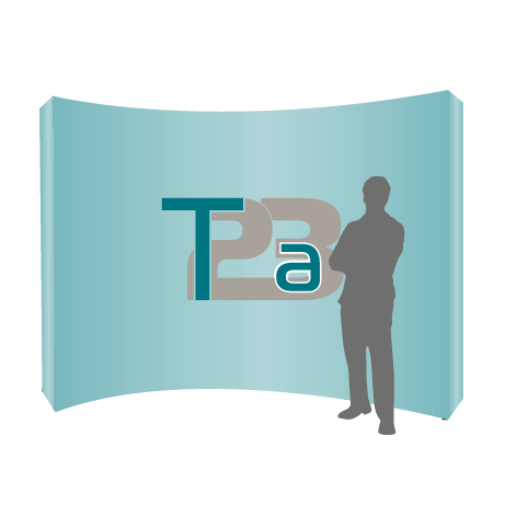 Textilfaltwand | 4 x 3 Felder gebogen | einseitig bedruckt