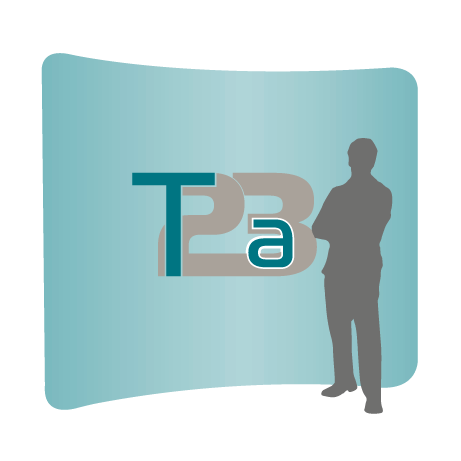 Textilwand ALU | 300er gebogen | einseitig bedruckt