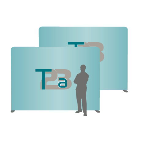 Textilwand ALU | 300er gerade | beidseitig bedruckt