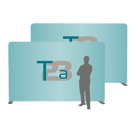 Textilwand ALU | 400er gerade | beidseitig bedruckt