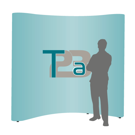 Pop-Up Faltwand | 3 x 3 Felder gebogen | einseitig bedruckt