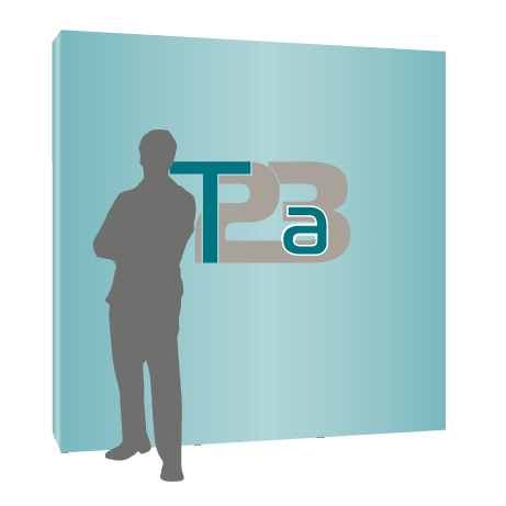 Textilfaltwand | 3 x 3 Felder gerade | einseitig bedruckt