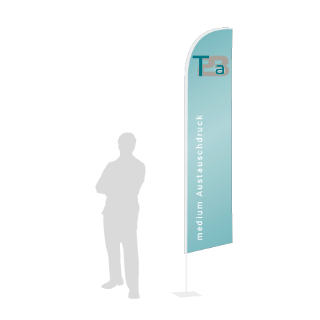 Beachflag Wind Austauschdruck | Medium (320 cm) | einseitig bedruckt