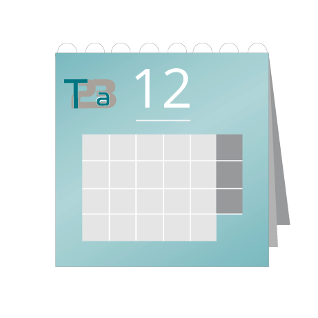 12 Blatt Wandkalender mit Deckblatt