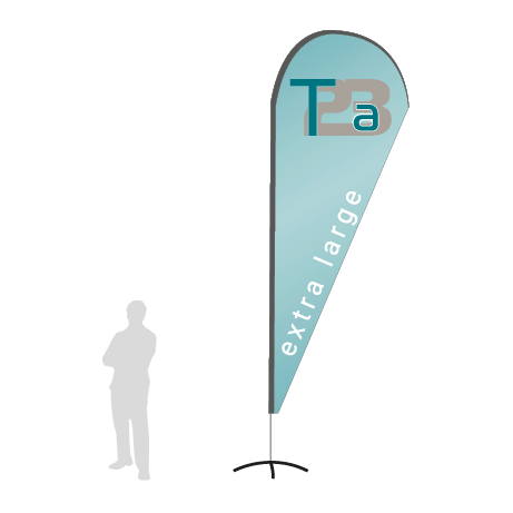 Beachflag Drop | Extra Large (460 cm) | einseitig bedruckt