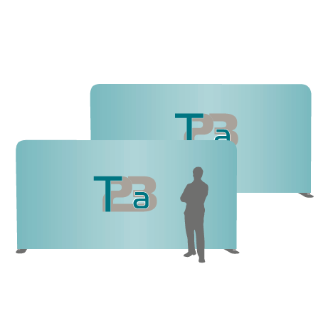 Textilwand ALU | 600er gerade | beidseitig bedruckt