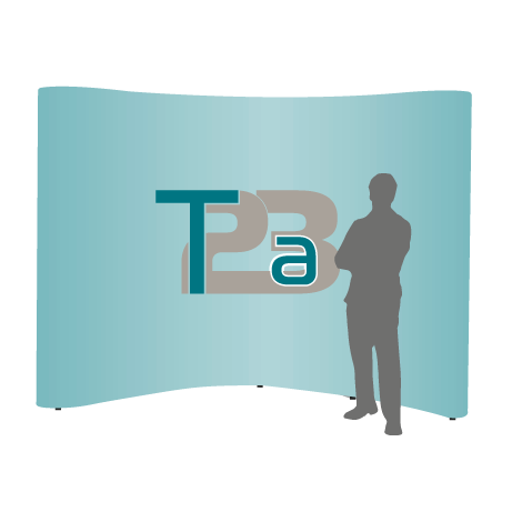 Pop-Up Faltwand | 4 x 3 Felder gebogen | einseitig bedruckt
